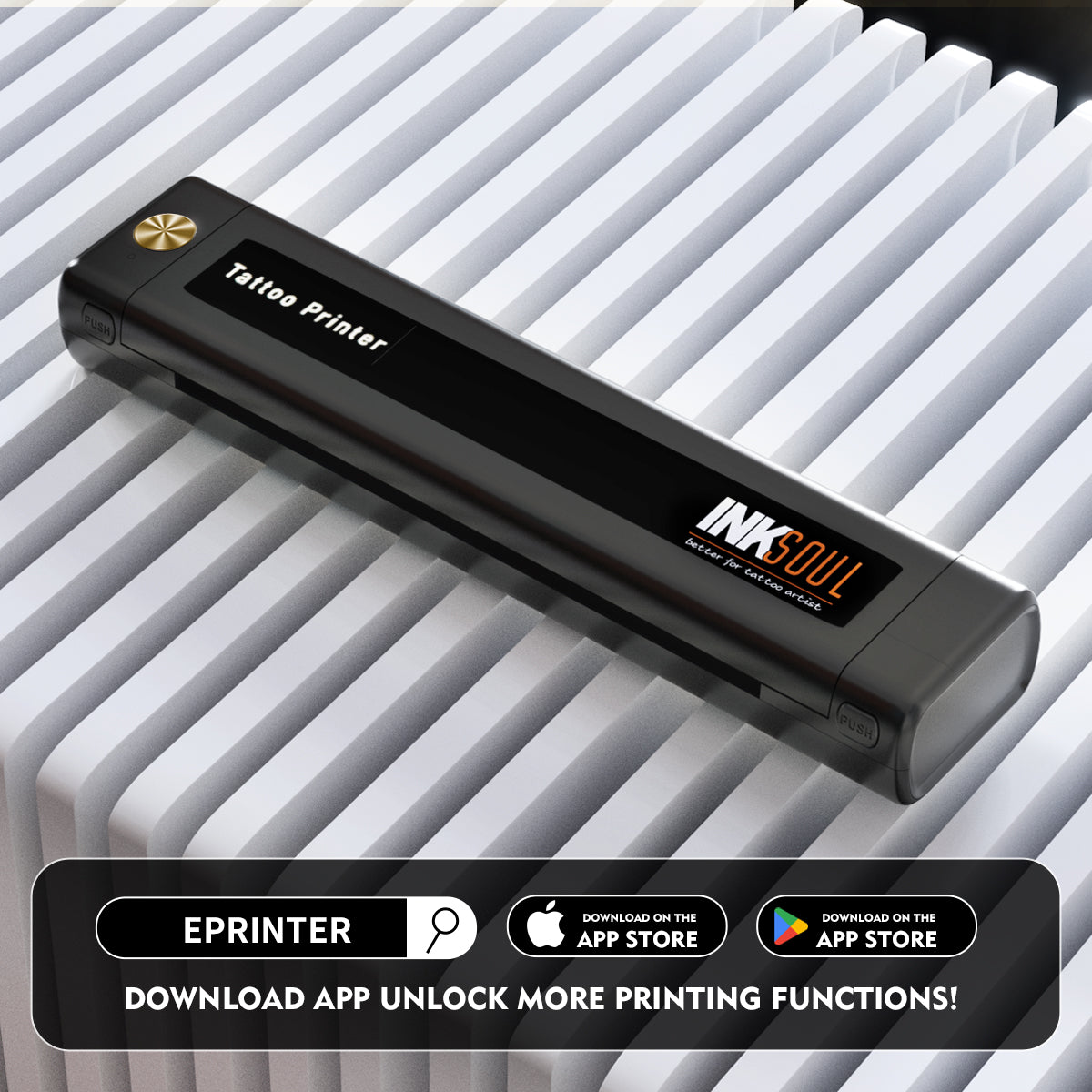 INKSOUL® T08FS Wireless Tattoo Transfer Stencil Printer-Can print shadows