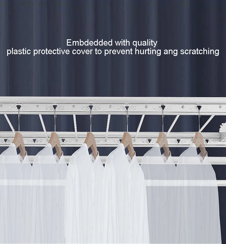 LED Automatic Smart Control Clothes Rack Electric Cloth Drying Hanger with Smart System for Modern Laundry Supplies