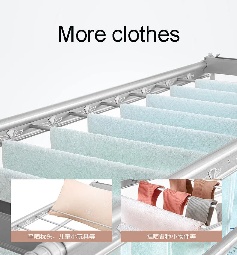LED Automatic Smart Control Clothes Rack Electric Cloth Drying Hanger with Smart System for Modern Laundry Supplies